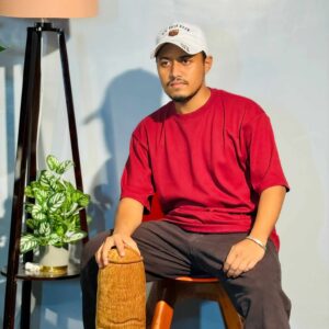 Alternative view of Drop Shoulder Solid  Maroon