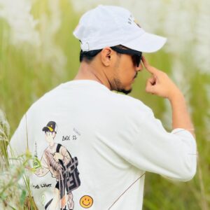 Alternative view of Print White Drop Shoulder