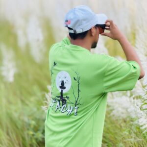 Alternative view of Print Parrot Green Drop Shoulder