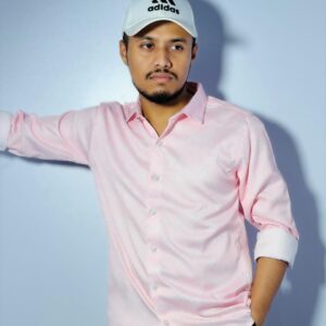 Pink Printed Casual Shirt