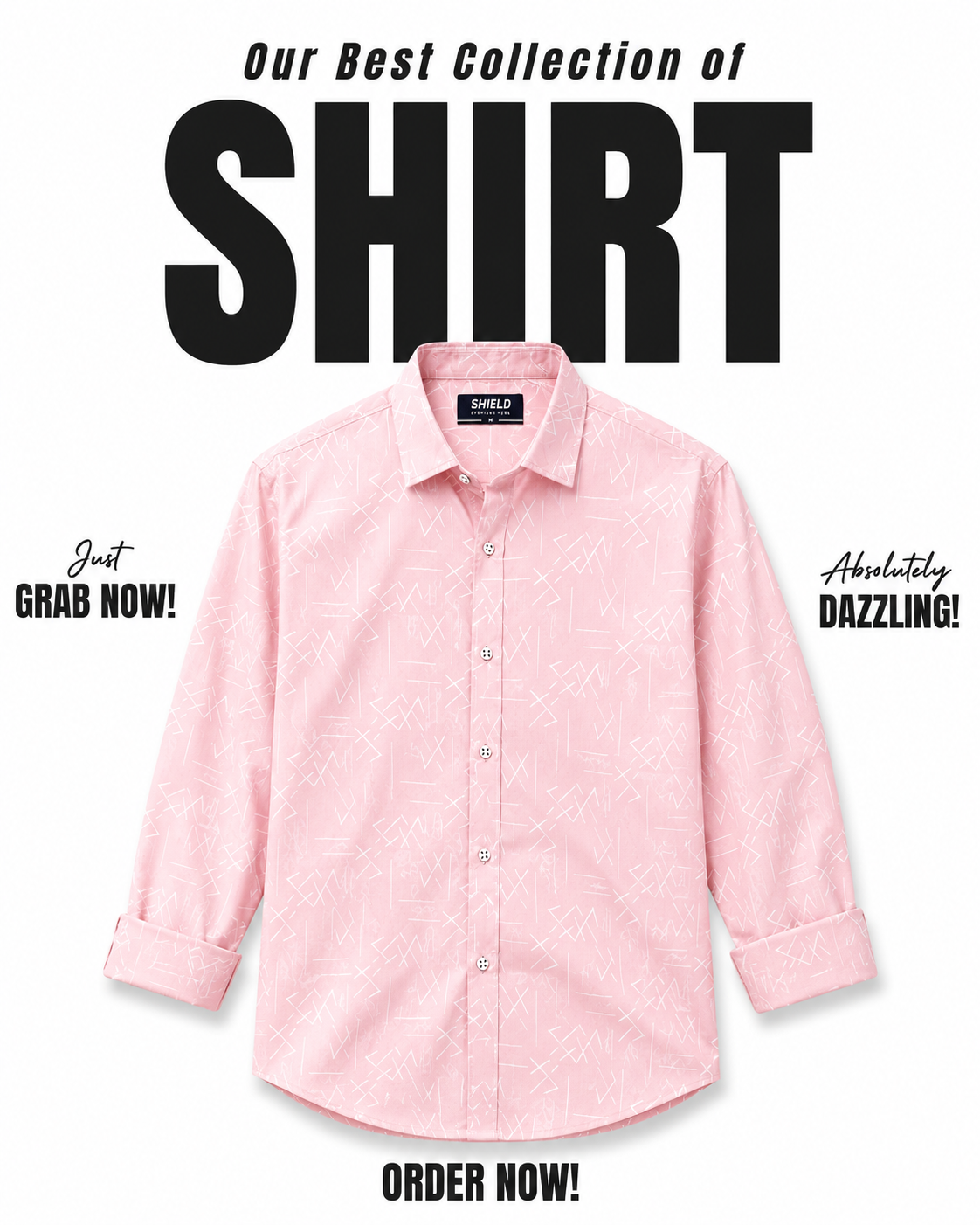 Pink Printed Casual Shirt