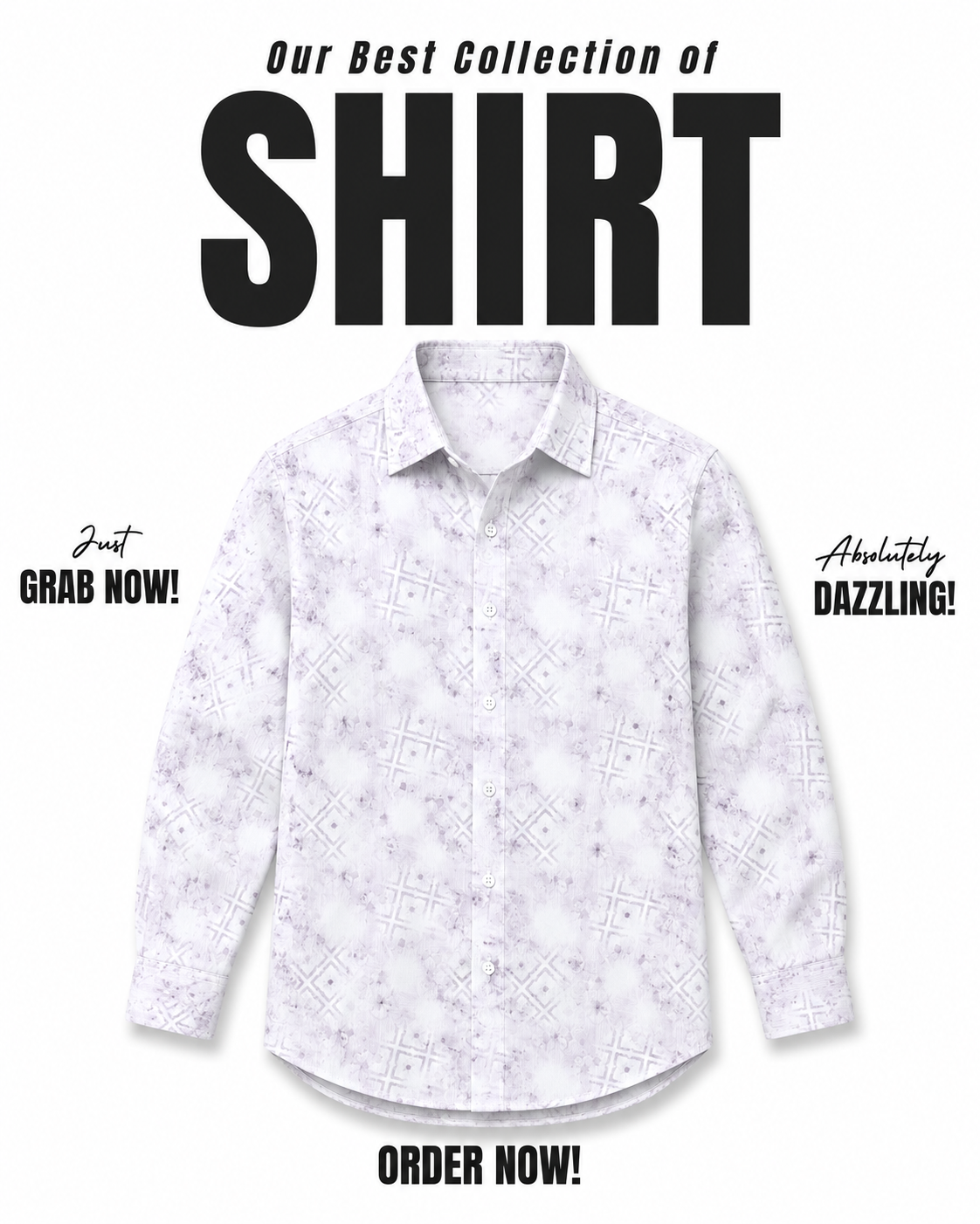 Blue Printed Casual Shirt